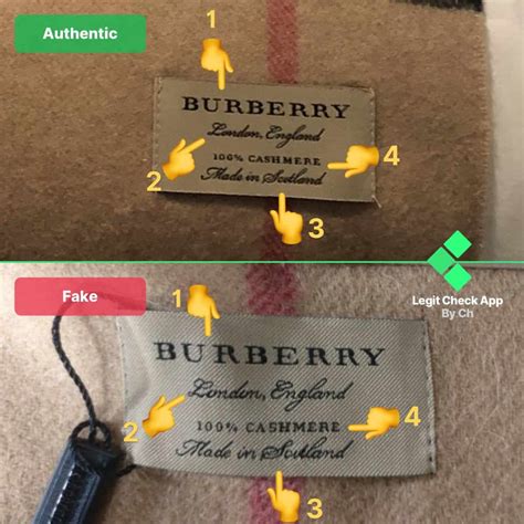 fake and real burberry scarf label|Burberry scarf scam.